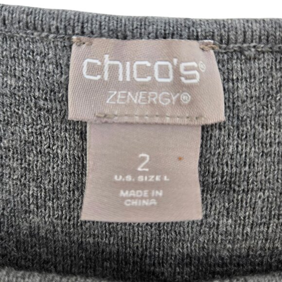 Chico's Zenergy Cashmere Blend Crewneck Sweater Size Chico's 2/Large - Picture 3 of 6